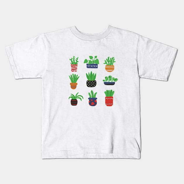 Flowerpots Kids T-Shirt by Olizabet shop